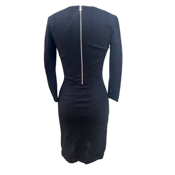 Rag & Bone Ribbed Stretch Black Bodycon Long Sleeve Dress Size 2 - Picture 3 of 9